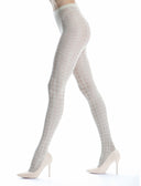 Collant donna cotone beige traforato effetto scintillante - Gallo 1927 - Official Online Shop