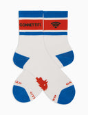 Calze corte unisex spugna di cotone bianco slogan connettiti - Gallo 1927 - Official Online Shop