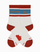 Calze corte unisex spugna di cotone bianco slogan rilassati - Gallo 1927 - Official Online Shop