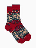 Calze corte uomo cotone rosso fantasia greca natalizia - Gallo 1927 - Official Online Shop