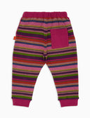 Pantalone lungo bambino pile viola righe multicolor - Gallo 1927 - Official Online Shop
