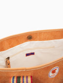 Borsa shopping grande donna in canvas di cotone tinta unita arancio - Gallo 1927 - Official Online Shop