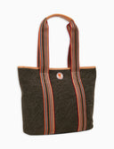 Borsa shopping grande donna in canvas di cotone verde tinta unita - Gallo 1927 - Official Online Shop