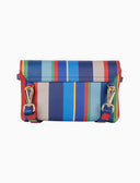 Borsa mini a tracolla donna in pelle martellata righe multicolor blu - Gallo 1927 - Official Online Shop