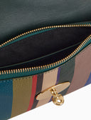 Borsa mini a tracolla donna in pelle martellata beige righe multicolor - Gallo 1927 - Official Online Shop