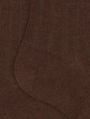 Calze corte uomo lana marroni a coste tinta unita - Gallo 1927 - Official Online Shop