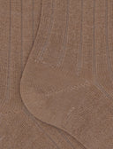 Calze corte uomo lana beige a coste tinta unita - Gallo 1927 - Official Online Shop
