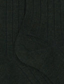 Calze corte uomo lana verdi a coste tinta unita - Gallo 1927 - Official Online Shop