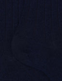 Calze lunghe uomo lana blu a coste tinta unita - Gallo 1927 - Official Online Shop