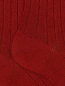 Calze lunghe uomo lana arancio a coste tinta unita - Gallo 1927 - Official Online Shop