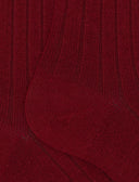 Calze lunghe uomo lana rosso a coste tinta unita - Gallo 1927 - Official Online Shop