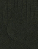 Calze lunghe uomo lana verde a coste tinta unita - Gallo 1927 - Official Online Shop