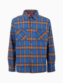 Camicia uomo cotone azzurro fantasia tartan - Gallo 1927 - Official Online Shop