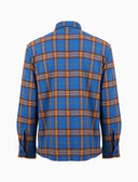 Camicia uomo cotone azzurro fantasia tartan - Gallo 1927 - Official Online Shop