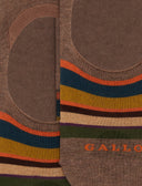Soletta unisex cotone marrone righe multicolor - Gallo 1927 - Official Online Shop