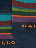 Unisex blue light cotton invisible socks with multicolor stripes