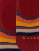 Soletta unisex cotone rosso righe multicolor - Gallo 1927 - Official Online Shop