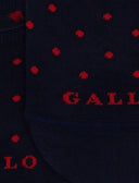 Soletta unisex cotone blu fantasia pois - Gallo 1927 - Official Online Shop