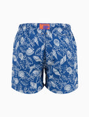 Boxer mare uomo fantasia conchiglie e foglie blu - Gallo 1927 - Official Online Shop