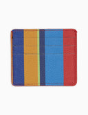 Porta carta di credito unisex in pelle martellata righe multicolor blu - Gallo 1927 - Official Online Shop