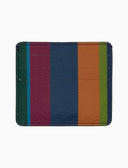 Porta carta di credito unisex in pelle martellata blu righe multicolor - Gallo 1927 - Official Online Shop