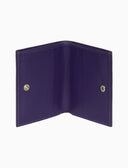 Porta carta di credito unisex in pelle martellata blu righe multicolor - Gallo 1927 - Official Online Shop