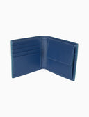 Portafoglio piccolo con portamonete uomo pelle martellata blu righe multicolor - Gallo 1927 - Official Online Shop