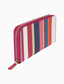 Portafoglio donna in pelle martellata righe multicolor bianco - Gallo 1927 - Official Online Shop