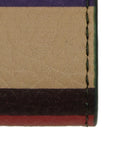 Portachiavi listello doppio unisex pelle martellata beige righe multicolor - Gallo 1927 - Official Online Shop