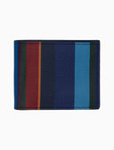 Portafoglio uomo in pelle martellata blu righe multicolor - Gallo 1927 - Official Online Shop