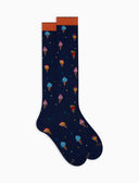 Calze lunghe uomo cotone fantasia gelati blu - Gallo 1927 - Official Online Shop