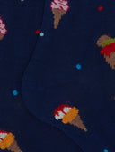 Calze lunghe uomo cotone fantasia gelati blu - Gallo 1927 - Official Online Shop