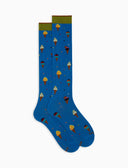 Calze lunghe uomo cotone fantasia gelati azzurro - Gallo 1927 - Official Online Shop