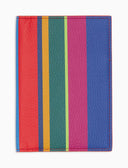 Porta passaporto unisex in pelle martellata righe multicolor blu - Gallo 1927 - Official Online Shop