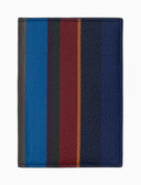 Porta passaporto unisex in pelle martellata blu righe multicolor - Gallo 1927 - Official Online Shop