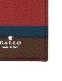 Etichetta per bagaglio unisex in pelle martellata bordò righe multicolor - Gallo 1927 - Official Online Shop