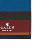 Etichetta per bagaglio unisex in pelle martellata blu righe multicolor - Gallo 1927 - Official Online Shop
