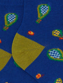 Calze cortissime bambino cotone fantasia racchette blu - Gallo 1927 - Official Online Shop