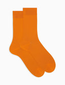 Calze corte uomo cotone costa tinta unita arancio - Gallo 1927 - Official Online Shop