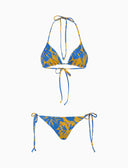 Bikini triangolo reversibile donna fantasia fiori giallo - Gallo 1927 - Official Online Shop