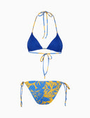 Bikini triangolo reversibile donna fantasia fiori giallo - Gallo 1927 - Official Online Shop
