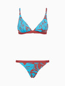 Bikini vela donna fantasia fiori azzurro - Gallo 1927 - Official Online Shop