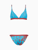 Bikini vela donna fantasia fiori azzurro - Gallo 1927 - Official Online Shop