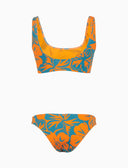 Bikini bralette donna fantasia fiori arancio - Gallo 1927 - Official Online Shop