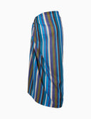 Pareo donna cotone righe multicolor blu - Gallo 1927 - Official Online Shop