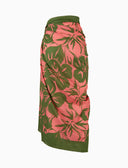 Pareo donna cotone fantasia fiori rosa - Gallo 1927 - Official Online Shop