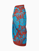 Pareo donna cotone fantasia fiori azzurro - Gallo 1927 - Official Online Shop