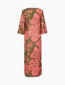 Kaftano lungo donna cotone fantasia fiori rosa - Gallo 1927 - Official Online Shop