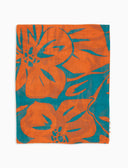 Sciarpa unisex cotone e lino fantasia fiori arancio - Gallo 1927 - Official Online Shop