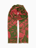 Sciarpa unisex cotone e lino fantasia fiori rosa - Gallo 1927 - Official Online Shop